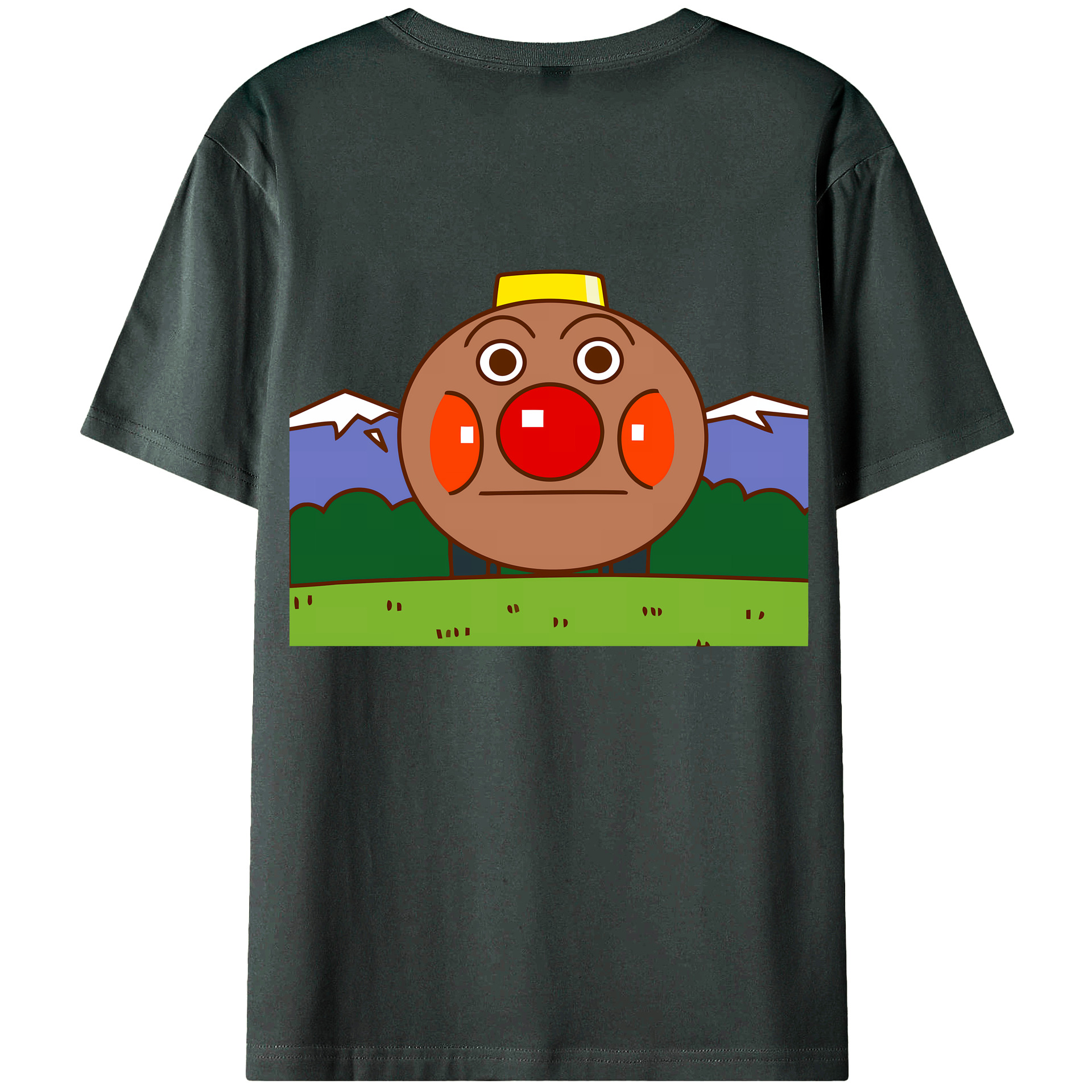 （画像用） アンパンマン Anpanman 綿100％ メンズ半袖Tシャツ（バックプリント） 通気性